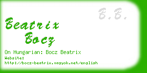 beatrix bocz business card